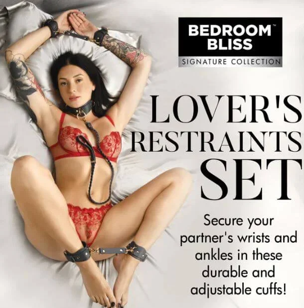 Bedroom Bliss Lover’s Restraints Set – Black