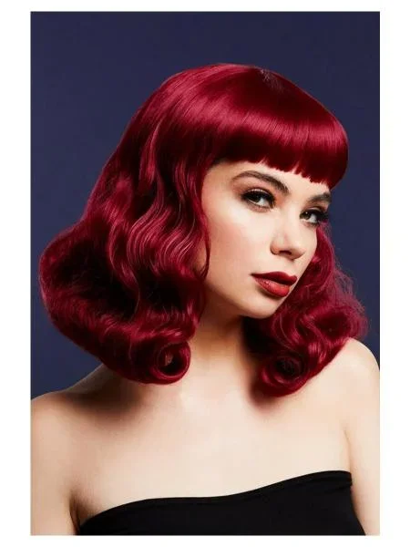 Bettie Wig Short Fringe – Plum