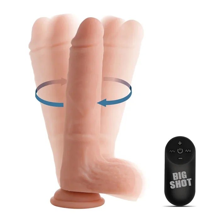 Big Shot 8-Inch Vibrating Rotating Dildo in Soft Silicone