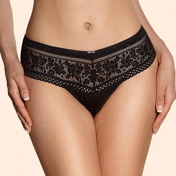 Black – Melanie Lace Thong –