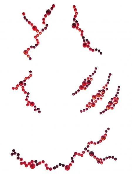 Bloody Face Sticker Jewels – Red