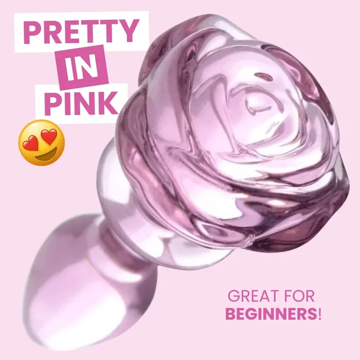 Bloom Rose Glass Anal Plug