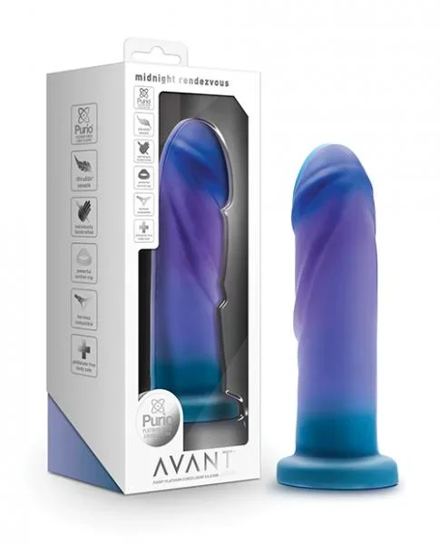 Blush Avant Midnight Rendezvous Silicone Dildo – Ocean Blue