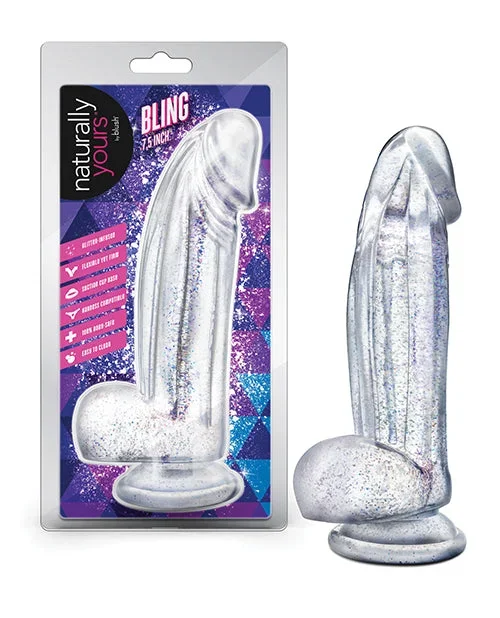 Blush Naturally Yours Bling – Sparkling Clear Dildo