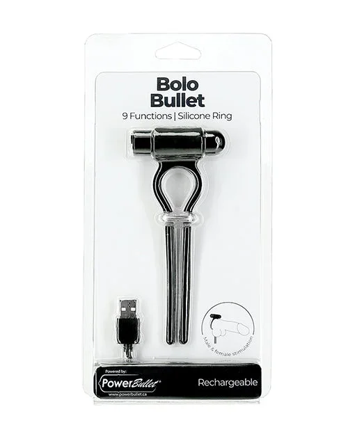 Bolo Bullet Vibrating Adjustable Cock Tie – Black