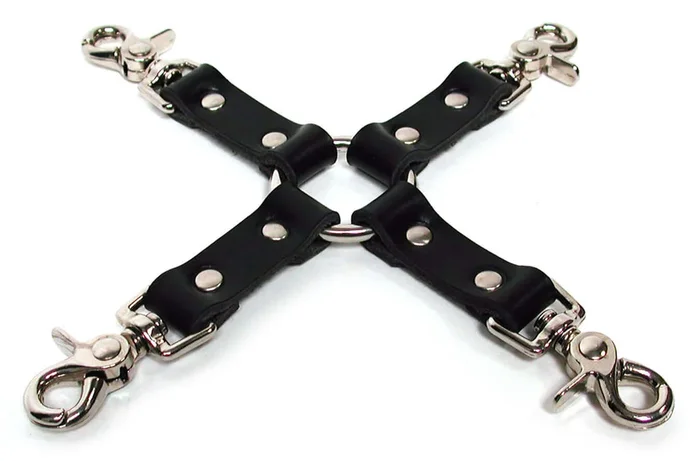 Bondage Basics Leather Collection Leather Hog Tie Black