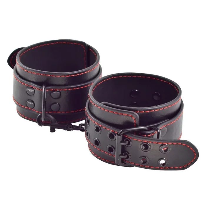 BONDAGE FETISH PLEASURE ANKLE CUFFS BLACK
