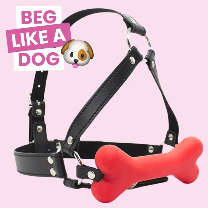 Bone Gag Head Harness – Available in 2 colors!
