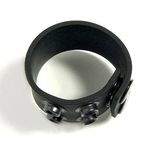 Boneyard 1.5inch Silicone Ball Strap – 3 Snap – Black