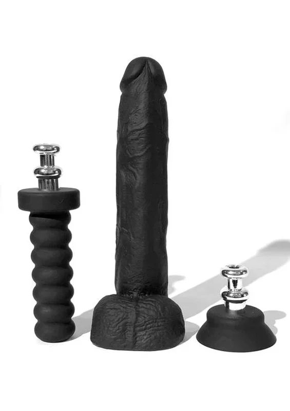 Boneyard Silicone Tool Kit Dildo with Balls 10in with Attachments