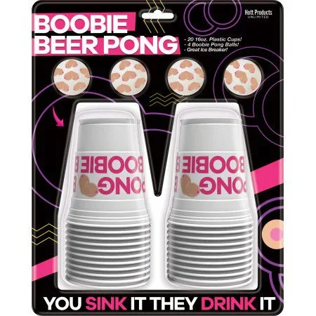 Boobie Beer Pong Drinking Game Party Set With Cups And Balls