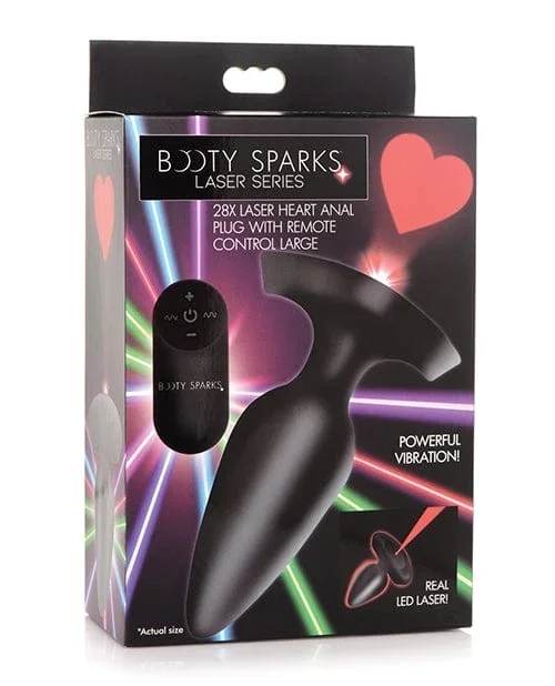 Booty Sparks Laser Heart Anal Plug with Remote