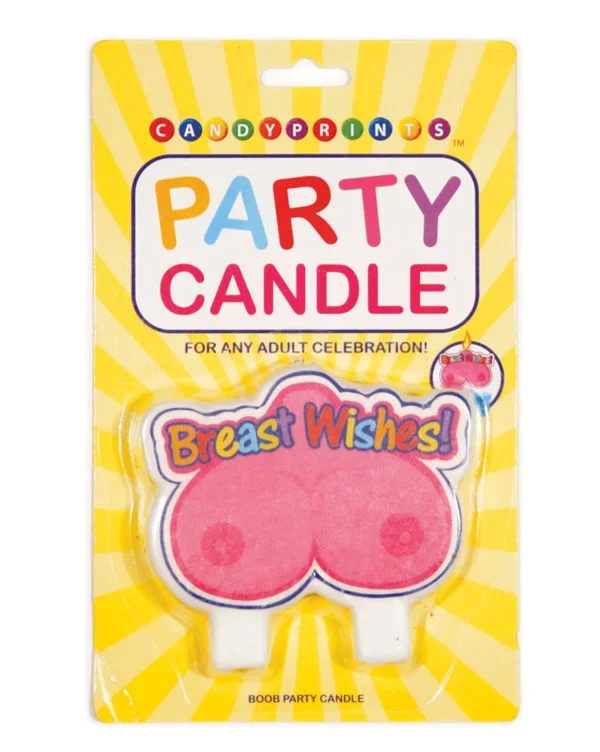Breast Wishes Boobie Party Candle for Adult Celebration Events