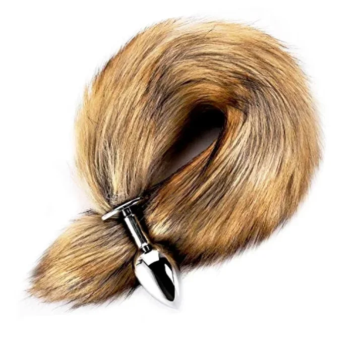 Brown Wolf Tail Plug 16″