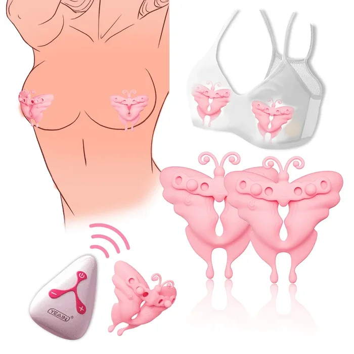 Butterfly Invisible Wearable Nipple Clamp Vibrator