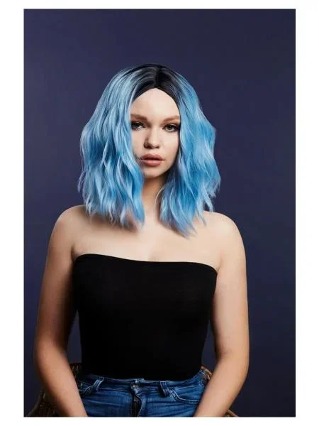 Cara Wavy Long Bob Wig – Baby Blue