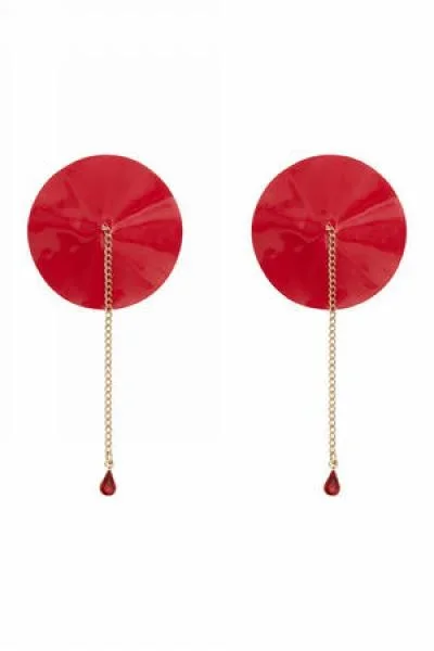 Chain Detail Nipple Pasties – Red