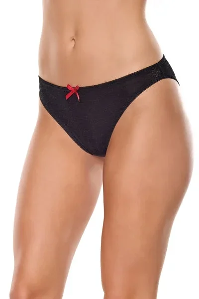 Cheeky Open Back Panty – Black –