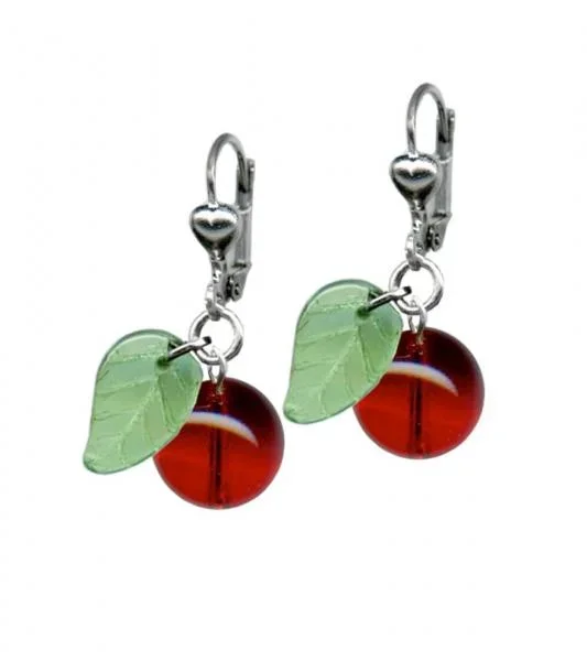 Cherry Glass Earrings
