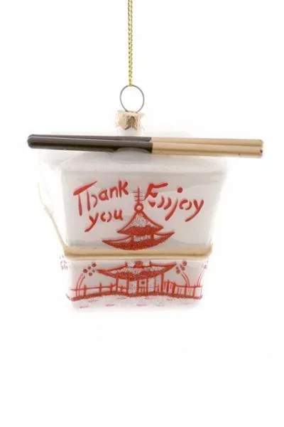 Chinese Take Out Box Ornament – Ivory