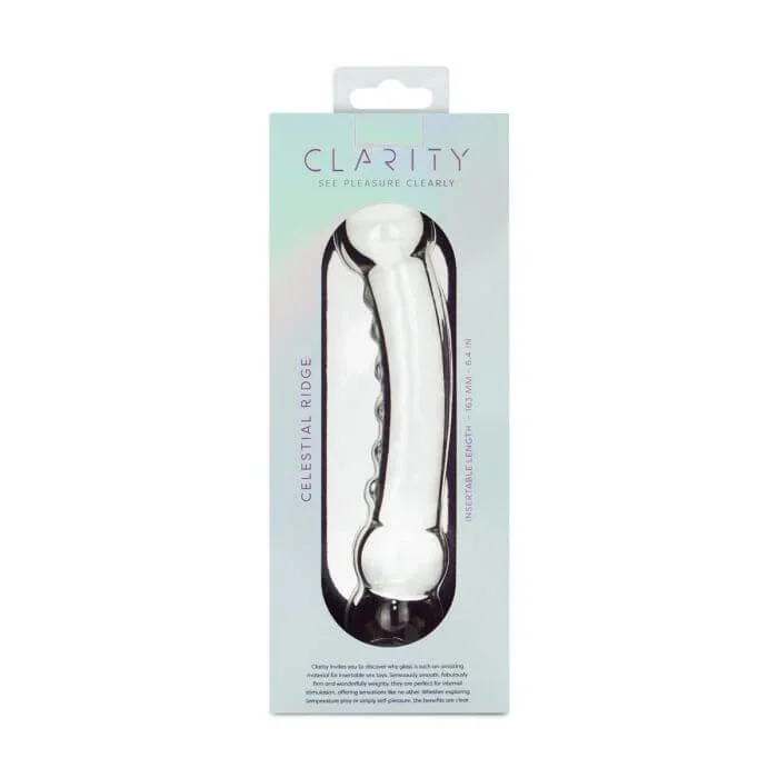Clarity Celestial Ridge Glass Dildo