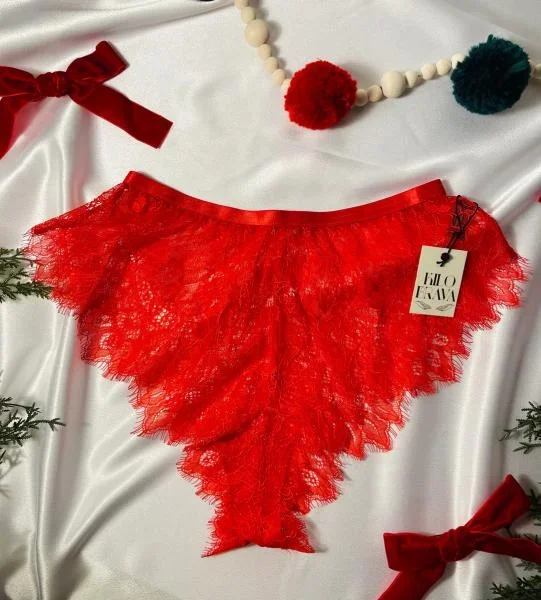 Classic Lace Tap Short – Red –