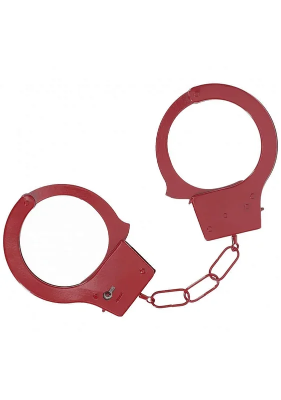 Classic Metal Handcuffs Red