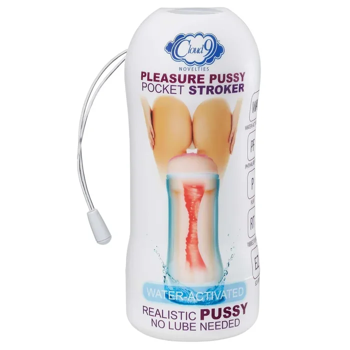 Cloud 9 Pleasure Pussy Pocket Stroker Water Activated Light