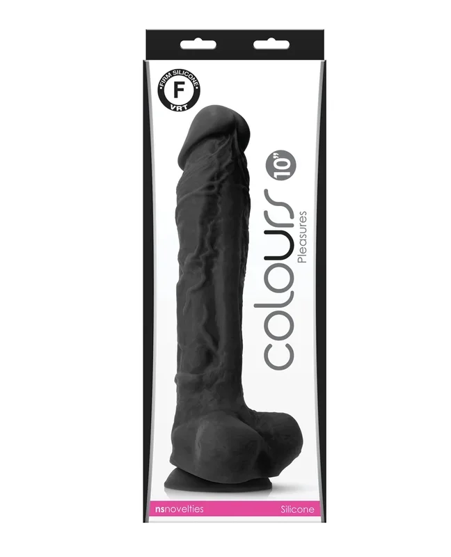 Colours Pleasures 10″ Dildo – Black