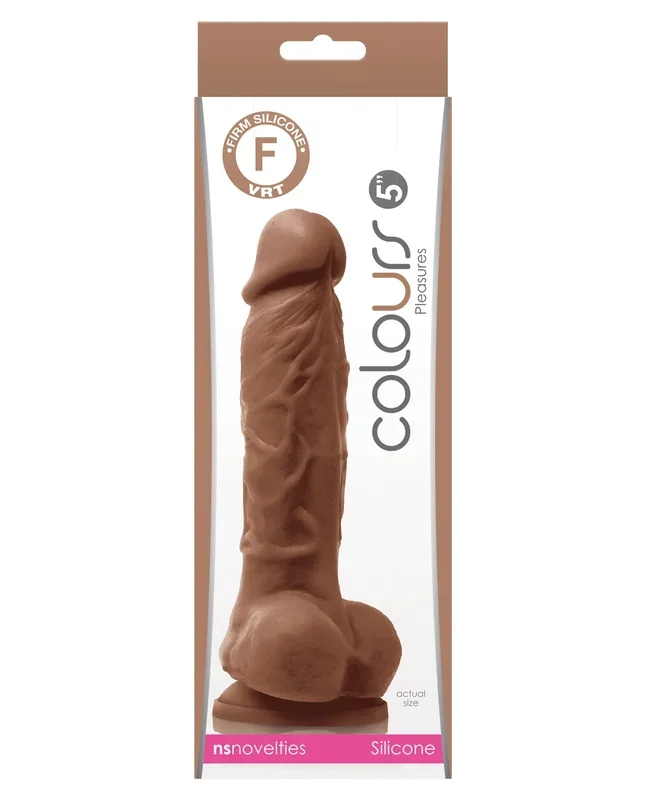 Colours Pleasures 5″ Dildo w/ Suction Cup – Brown
