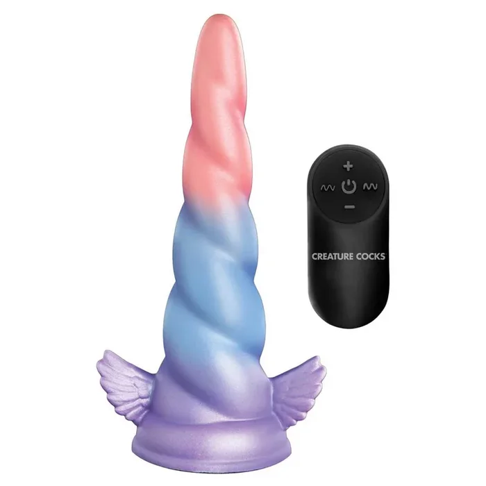 Creature Cocks Deluxe Dream Rider 8″ Vibrating Unicorn Silicone Dildo