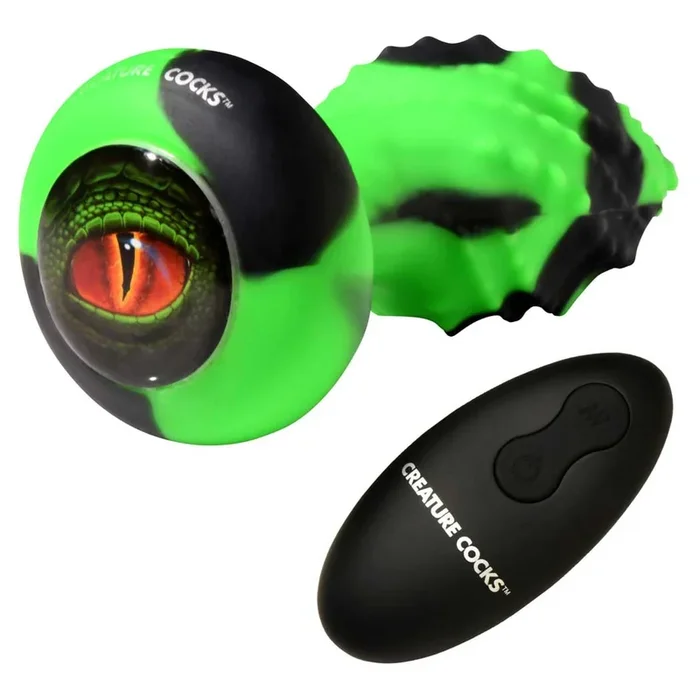 Creature Cocks Eye of the Spawn Vibrating and Squirming Silicone Butt Plug