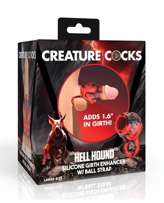 Creature Cocks Hell Bound Penis Sleeve & Ball Stretcher – Red/Black