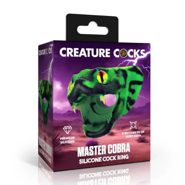 Creature Cocks Master Cobra Silicone Cock Ring Green