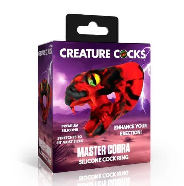 Creature Cocks Master Cobra Silicone Cock Ring Red
