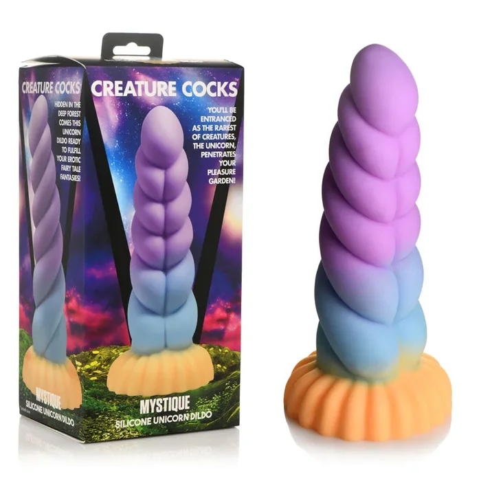 Creature Cocks Mystique Silicone Unicorn Dildo – Coloured 21 cm Fantasy Dildo