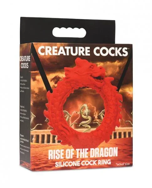 Creature Cocks Rise of the Dragon Silicone Cock Ring – Red