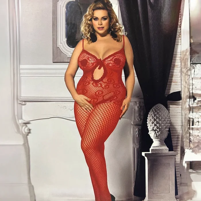 CROCHET FISHNET RED O/S