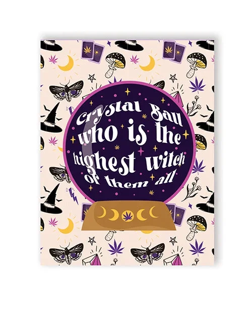 Crystal Ball Witch Greeting Card For Magical Moments