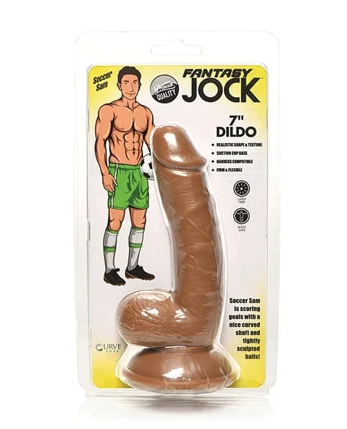 Curve Toys Jock Soccer Sam 7 Inch Dildo with balls – Dark
