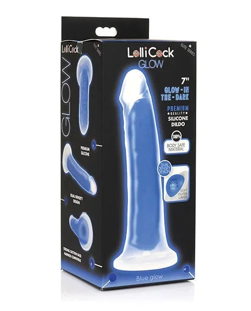 Curve Toys Lollicock 7 Inch Glow In The Dark Silicone Dildo