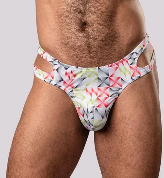 Cut It Out Cutout Thong Red S/M – Bold Laser-Cut Design with Supportive Pouch