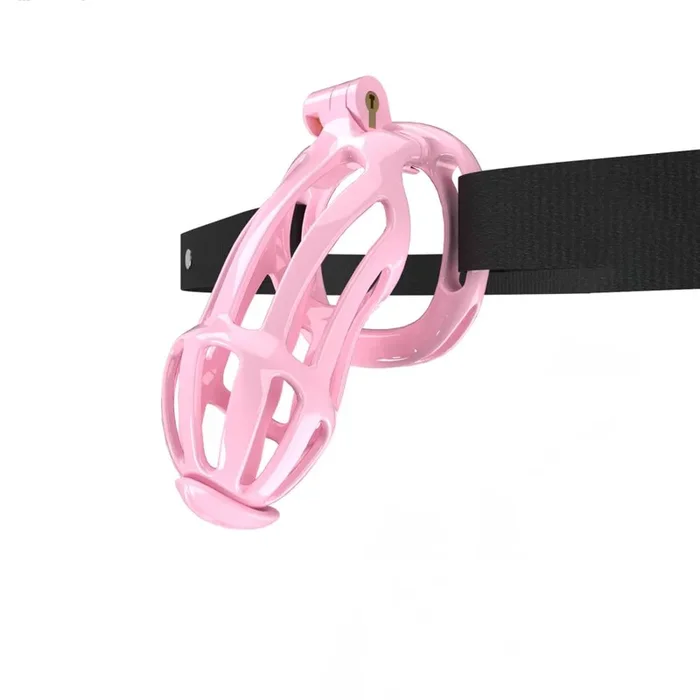 Damian – Male Chastity Cage – 3D Printed Chastity Cage – With Chastity Cage Belt – Four Rings – Urethral Catheter