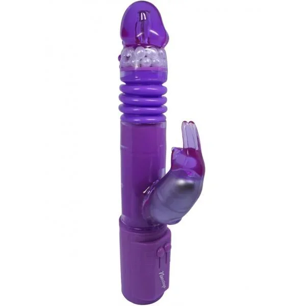 Deep Stroker Rabbit Vibe With Clit Stimulator – Purple