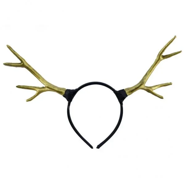 Deer Antlers Headband – Gold