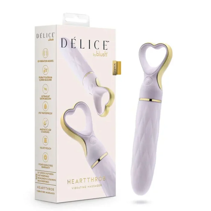 Delice Heartthrob Vibrating Massager – Lavender Love