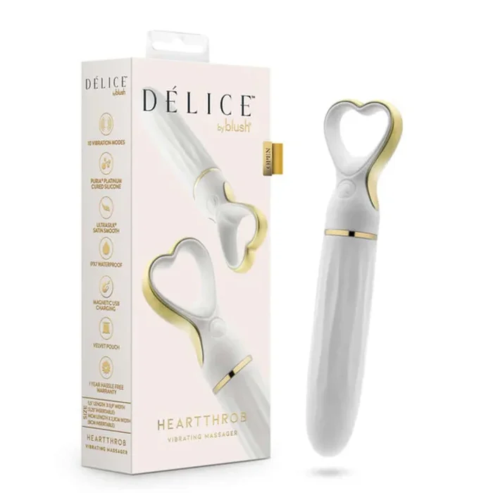 Delice Heartthrob Vibrating Massager – White Bouquet