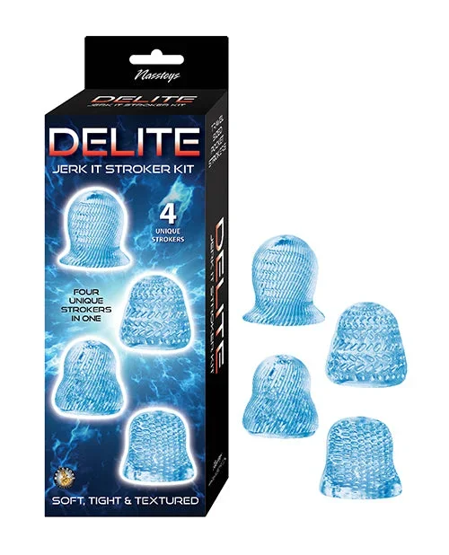 Delite Jerk It Stroker Kit – Blue Male Stroker with Realistic Feel