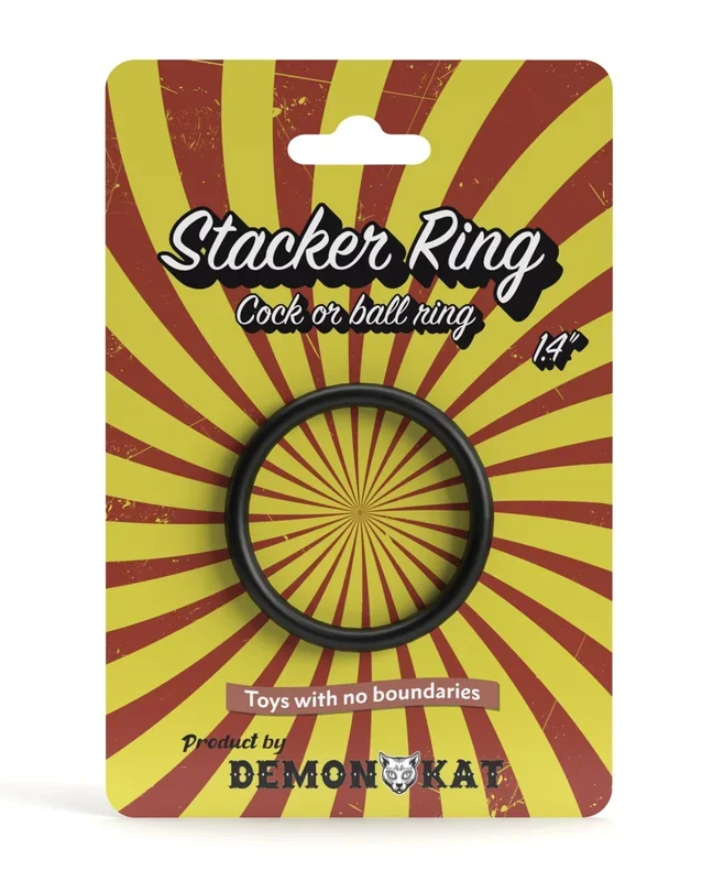 Demon Kat 1.4″ Stacker Ring – Black