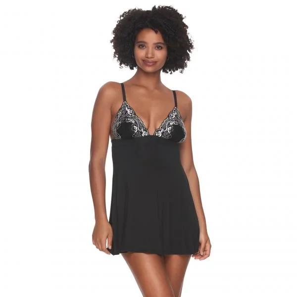 Demure Crossdye Chemise – Black –